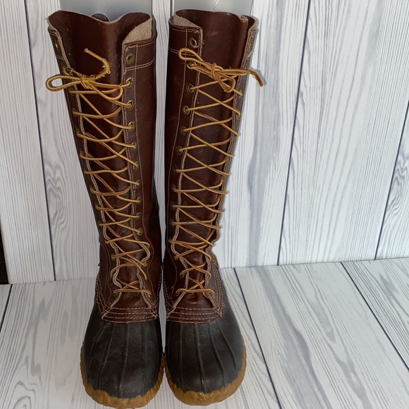 LL Bean Vintage Knee high Duck Boots 7 - Picture 2 of 6
